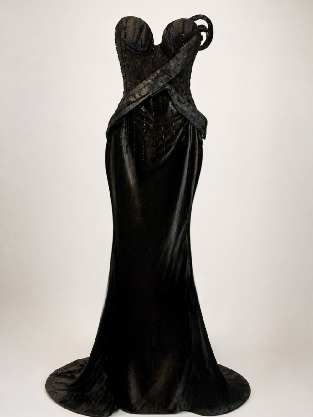 Custom Made Black Mermaid Gown